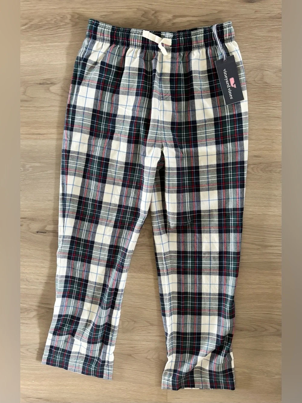 Vineyard Vines Plaid Lounge Pants in Navy, Cream, Red & Green